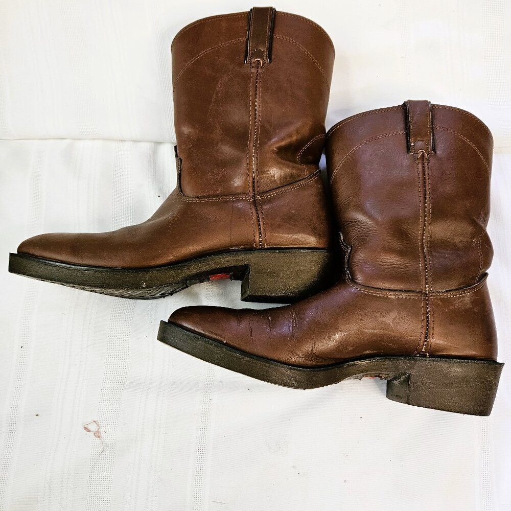 Durango Men's Brown Leather Western Cowboy Work Boots Size 10.5D - Picture 3 of 8